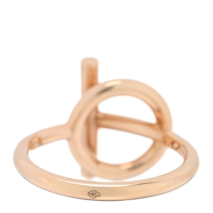 Hermes 18K Rose Gold Diamond PM Echappee Ring 51 5.75 3 of 5