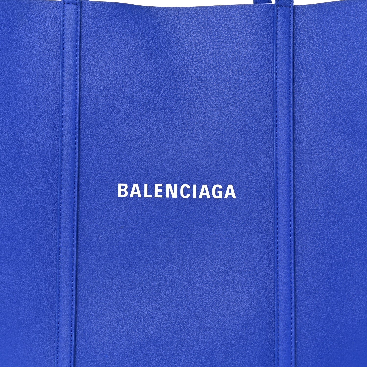 Balenciaga Smooth Calfskin Logo Double Sided Small Everyday Tote Bleu Prim Black 7 of 11