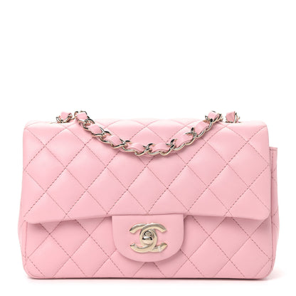Chanel Lambskin Quilted Mini Rectangular Flap Light Pink 1 of 6
