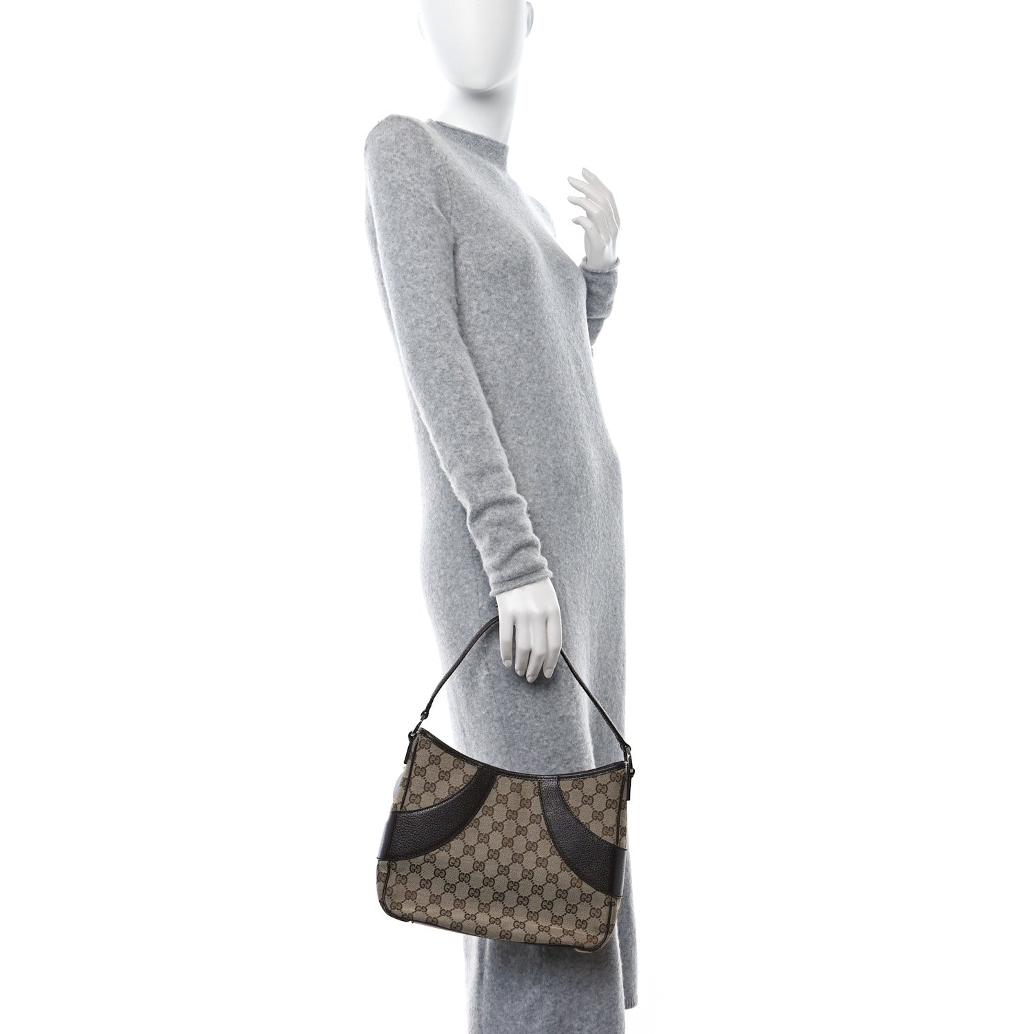 Gucci Monogram Shoulder Bag Dark Brown 2 of 9