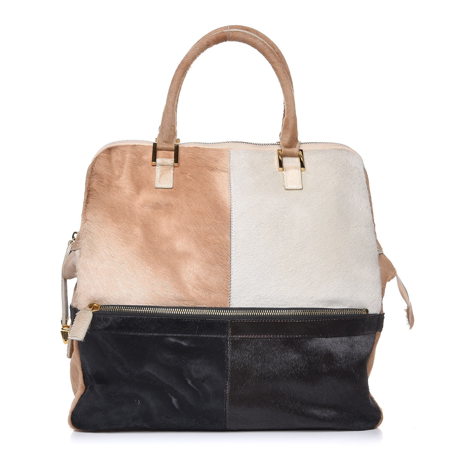 Fendi Calf Hair Patchwork Tote Multicolor 1 of 8
