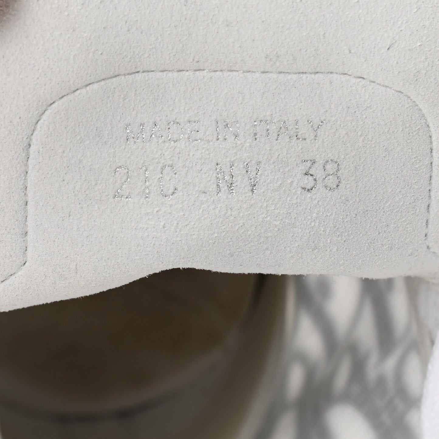 Technical Canvas Oblique Mens B23 High Top Sneakers 38 White Black