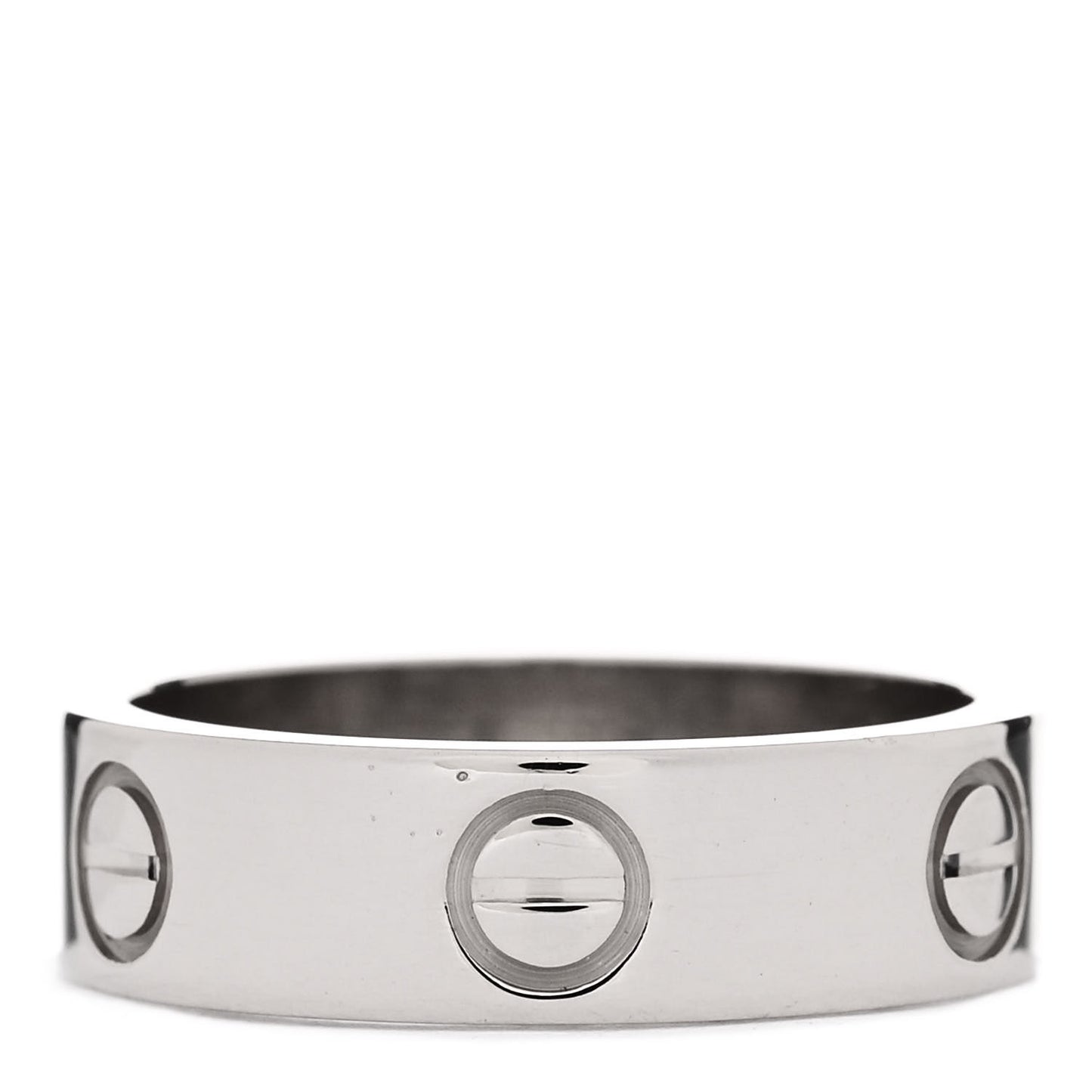 18K White Gold 5.5mm LOVE Ring 53 6.5