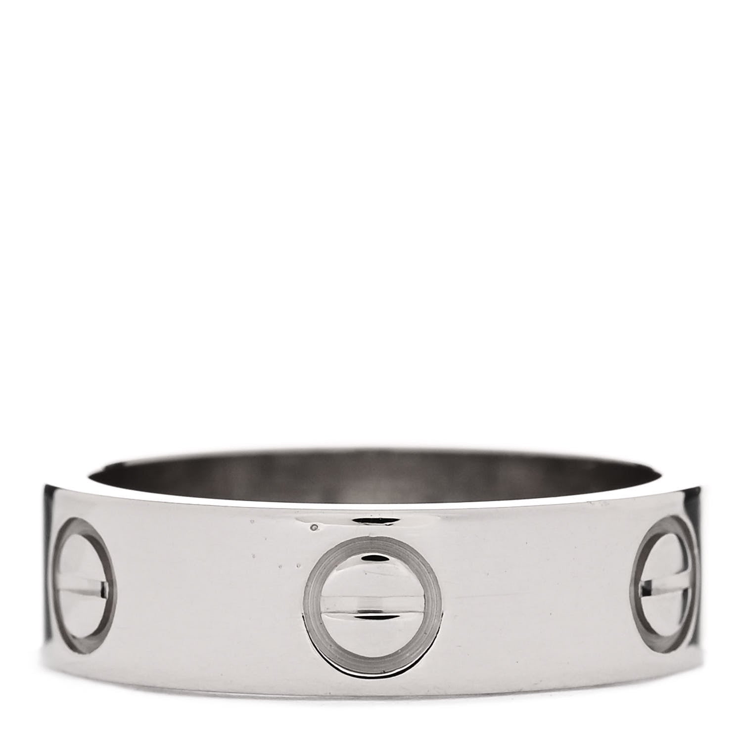 Cartier 18K White Gold 5.5mm LOVE Ring 53 6.5 3 of 5