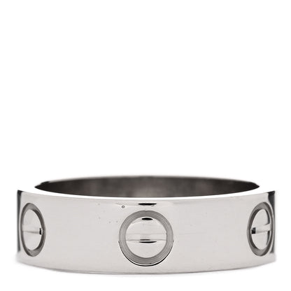 Cartier 18K White Gold 5.5mm LOVE Ring 53 6.5 3 of 5