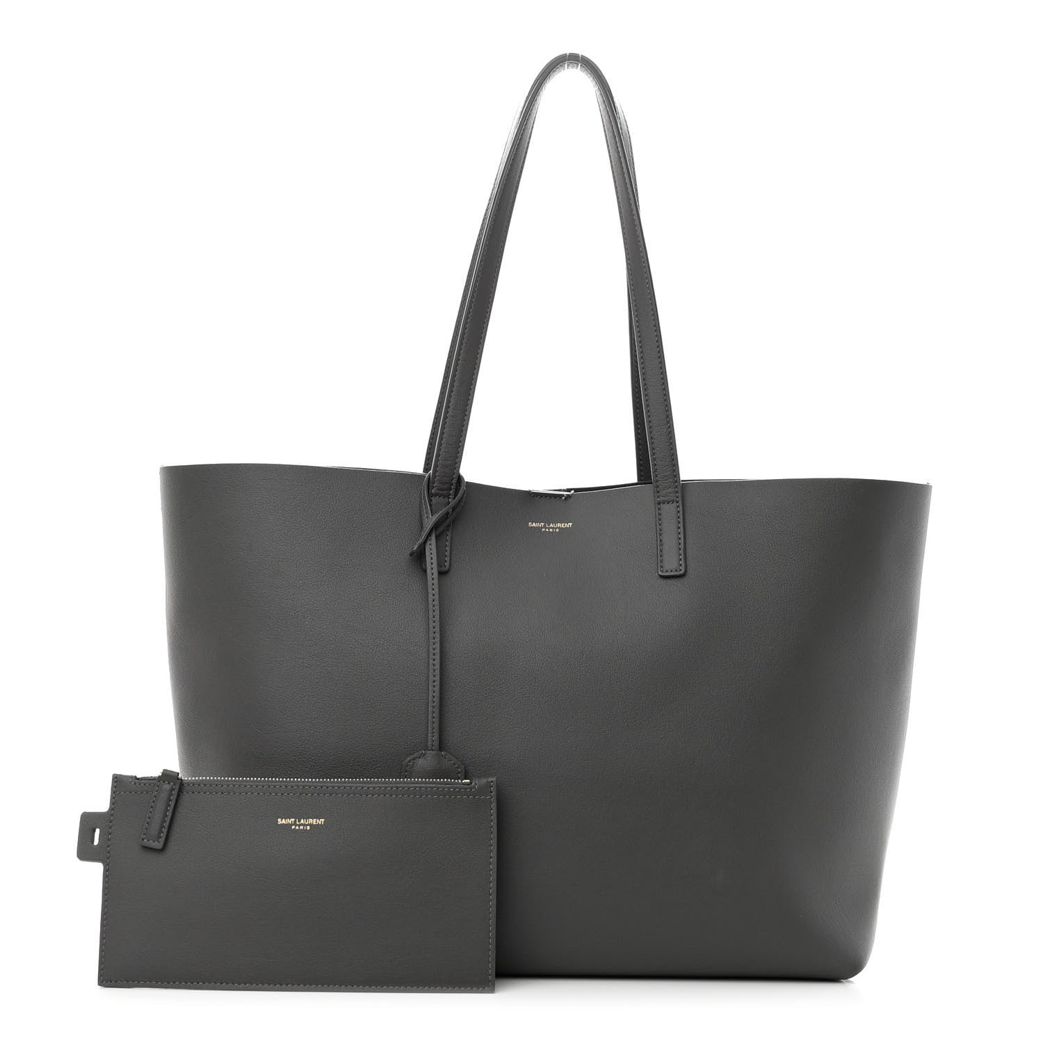 Saint Laurent Calfskin Large Shopping Tote Pebble 1 of 9