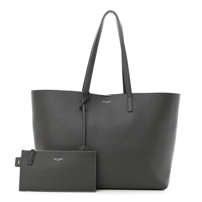 Saint Laurent Calfskin Large Shopping Tote Pebble 1 of 9