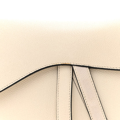 Christian Dior Grained Calfskin Saddle Bag White 8 of 18