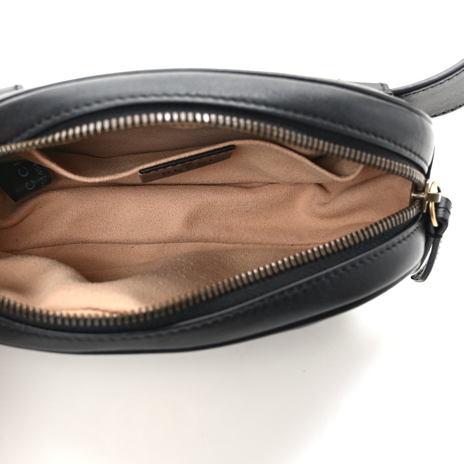 Gucci Calfskin Matelasse GG Marmont Belt Bag 75 30 Black 5 of 11