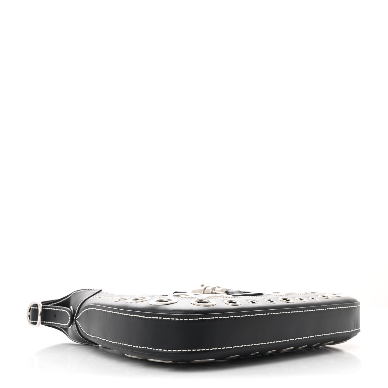 Gucci Calfskin Ha Ha Ha Jackie 1961 Eyelet Hobo Black 4 of 10