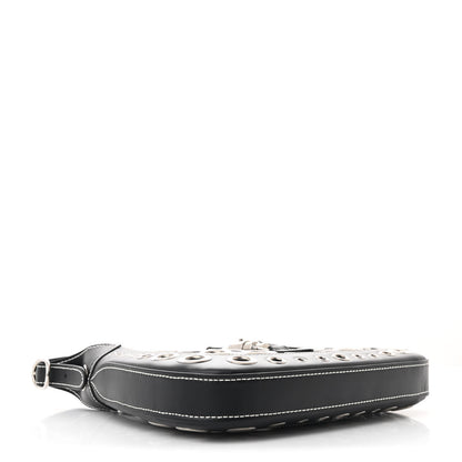 Gucci Calfskin Ha Ha Ha Jackie 1961 Eyelet Hobo Black 4 of 10