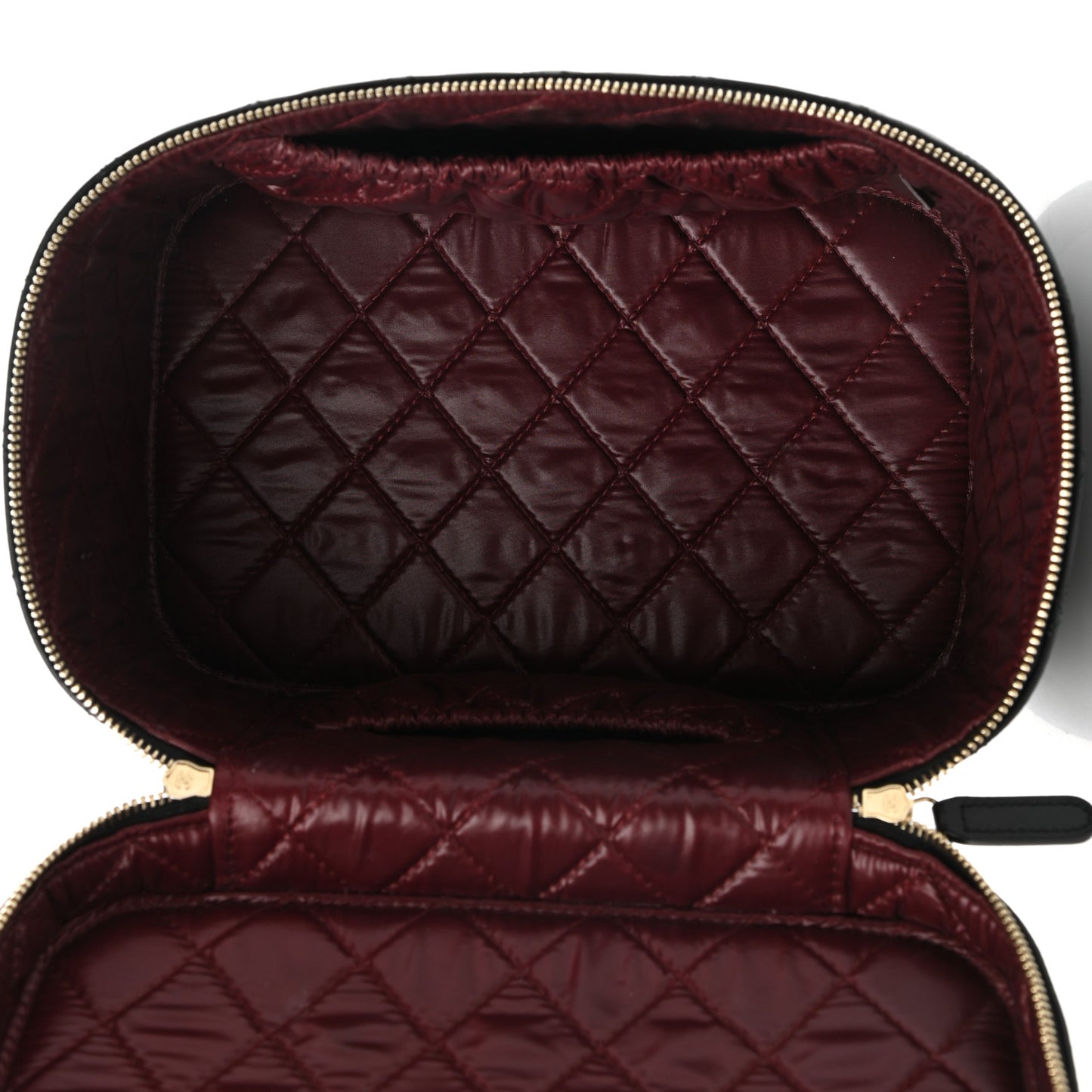 Lambskin Quilted Trendy CC Vanity Pouch Black