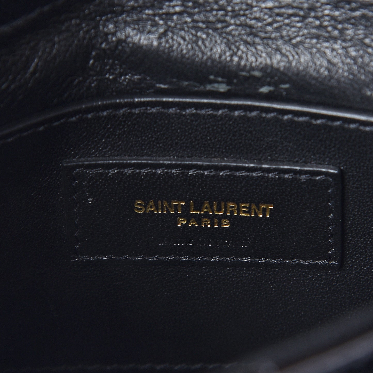 Patent Calfskin Matelasse Monogram Small Vicky Chain Bag Black