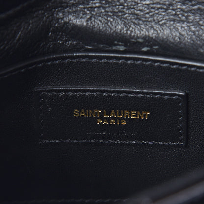Saint Laurent Patent Calfskin Matelasse Monogram Small Vicky Chain Bag Black 6 of 8