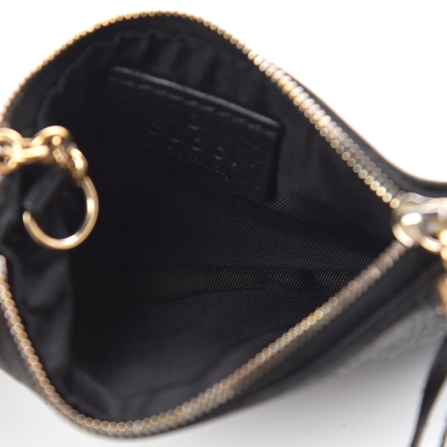 Pebbled Calfskin Soho Key Case Black