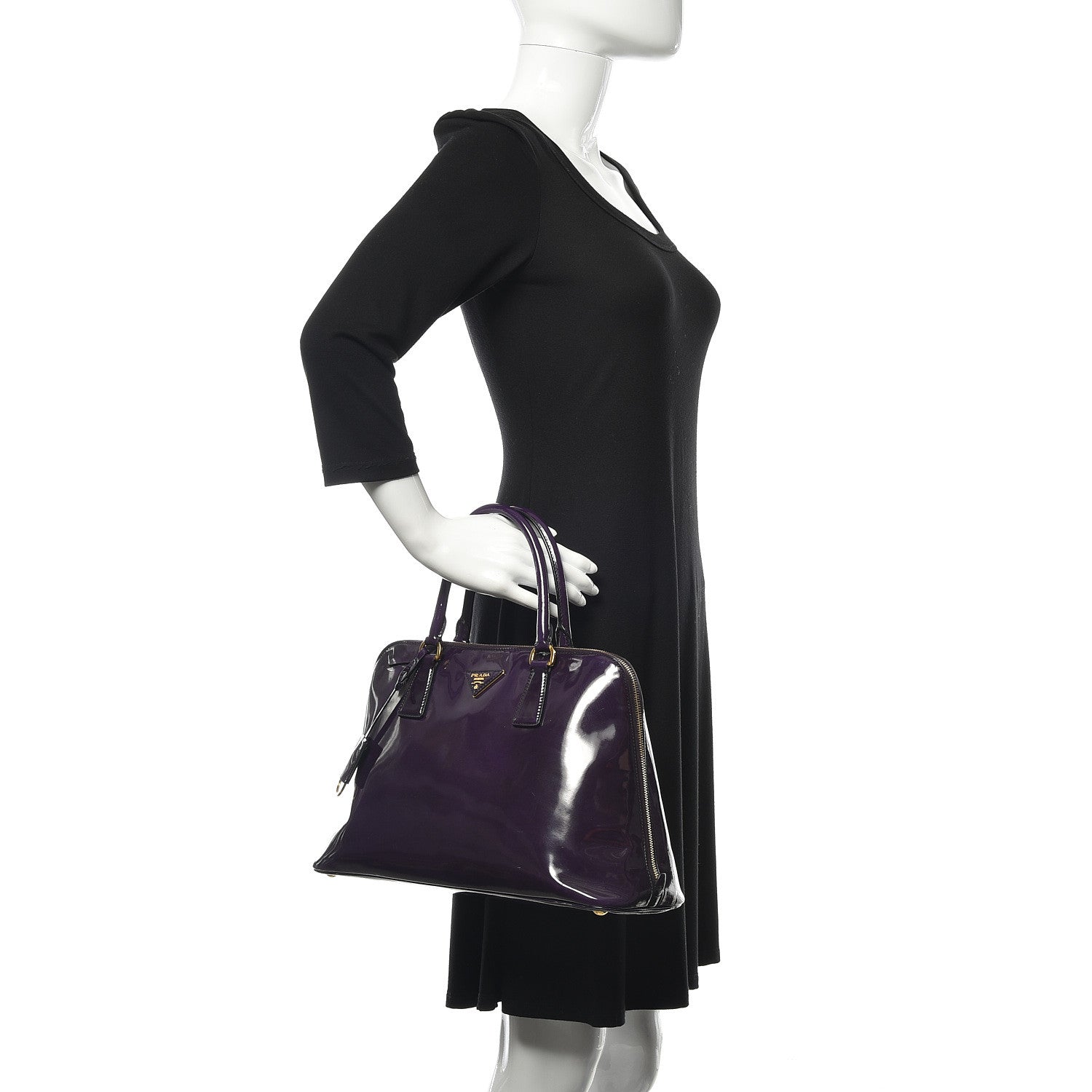 Prada Spazzolato Medium Promenade Tote Viola Fume 2 of 16