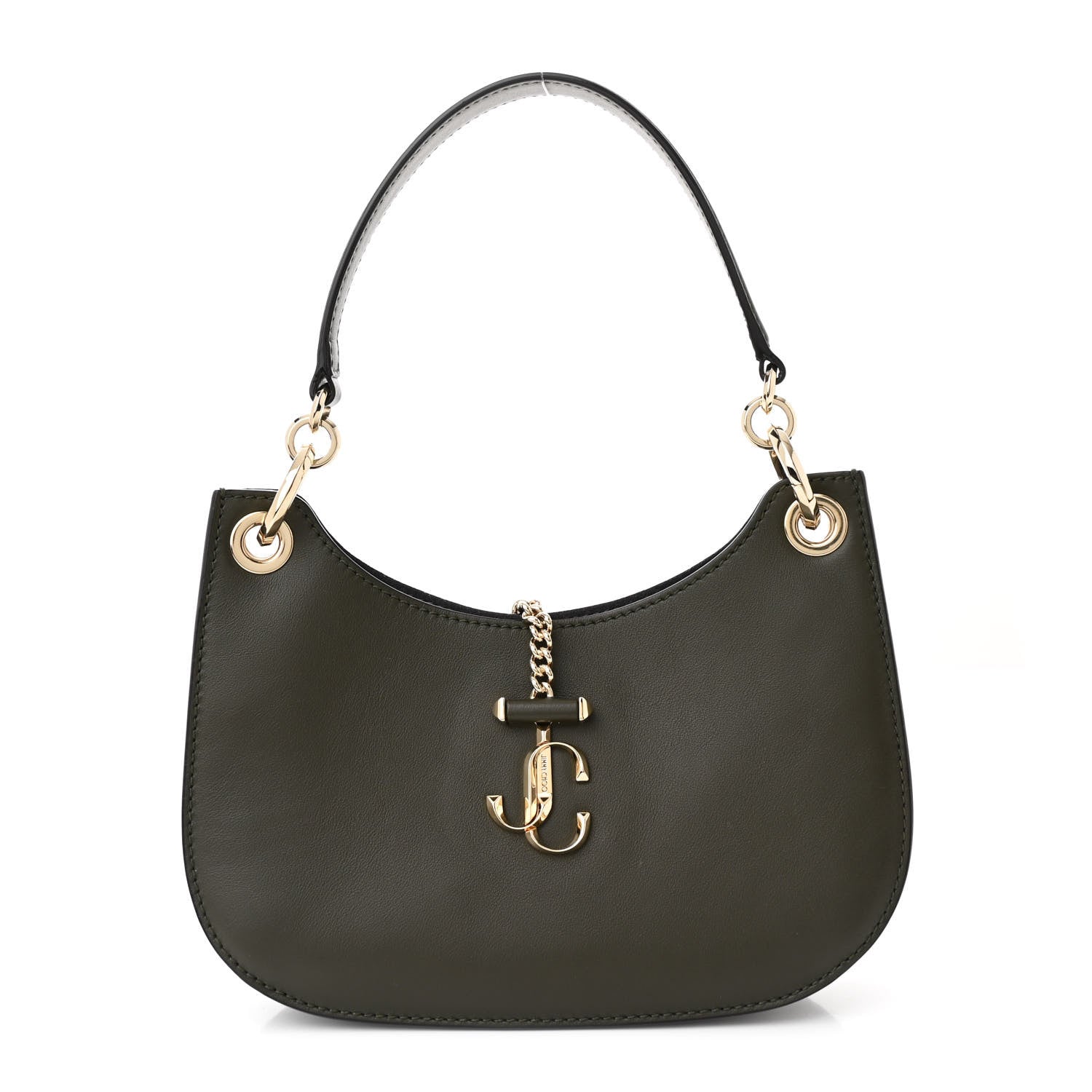 Jimmy Choo Calfskin Varenne Small Hobo Green 1 of 9