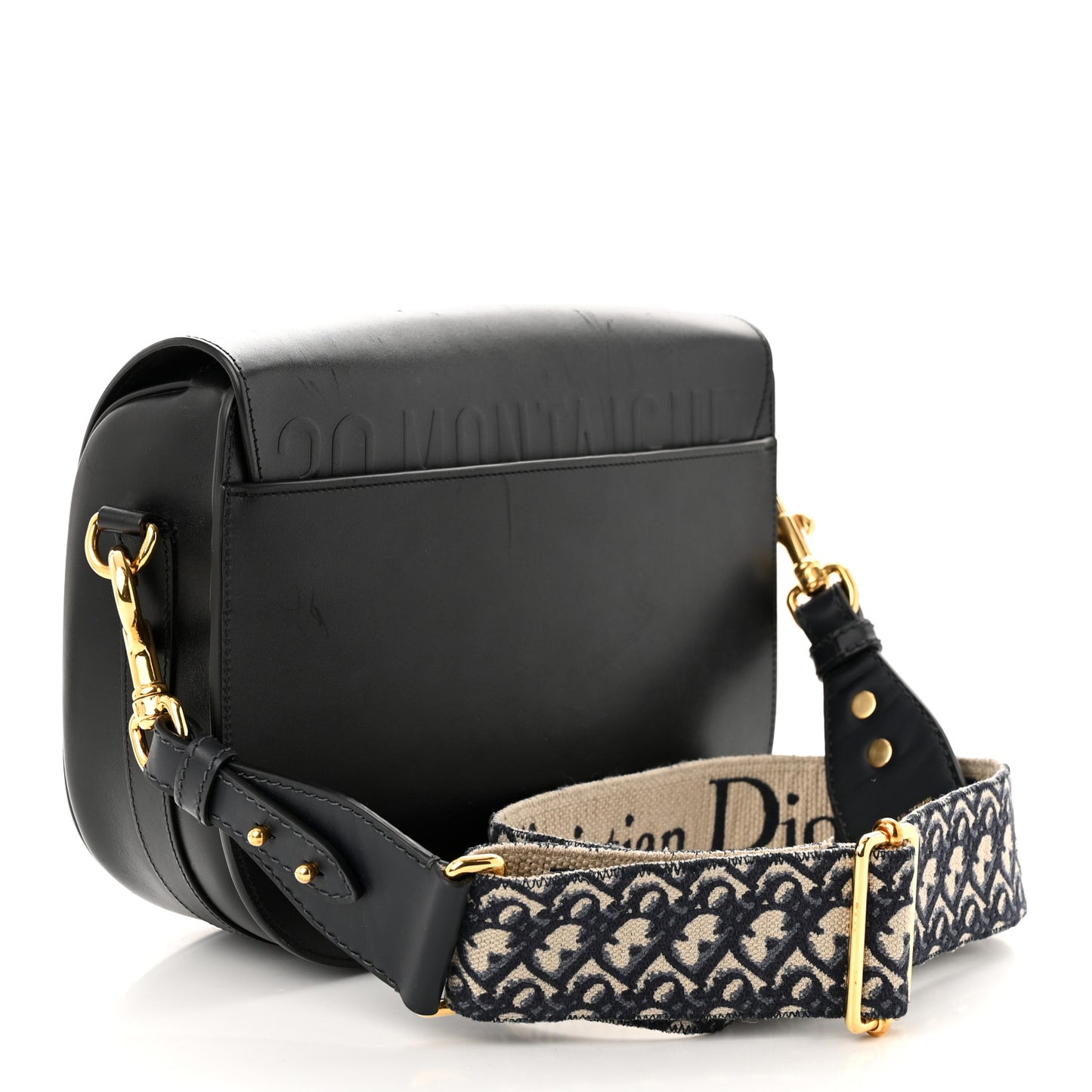 Box Calfskin Large Bobby Flap Black