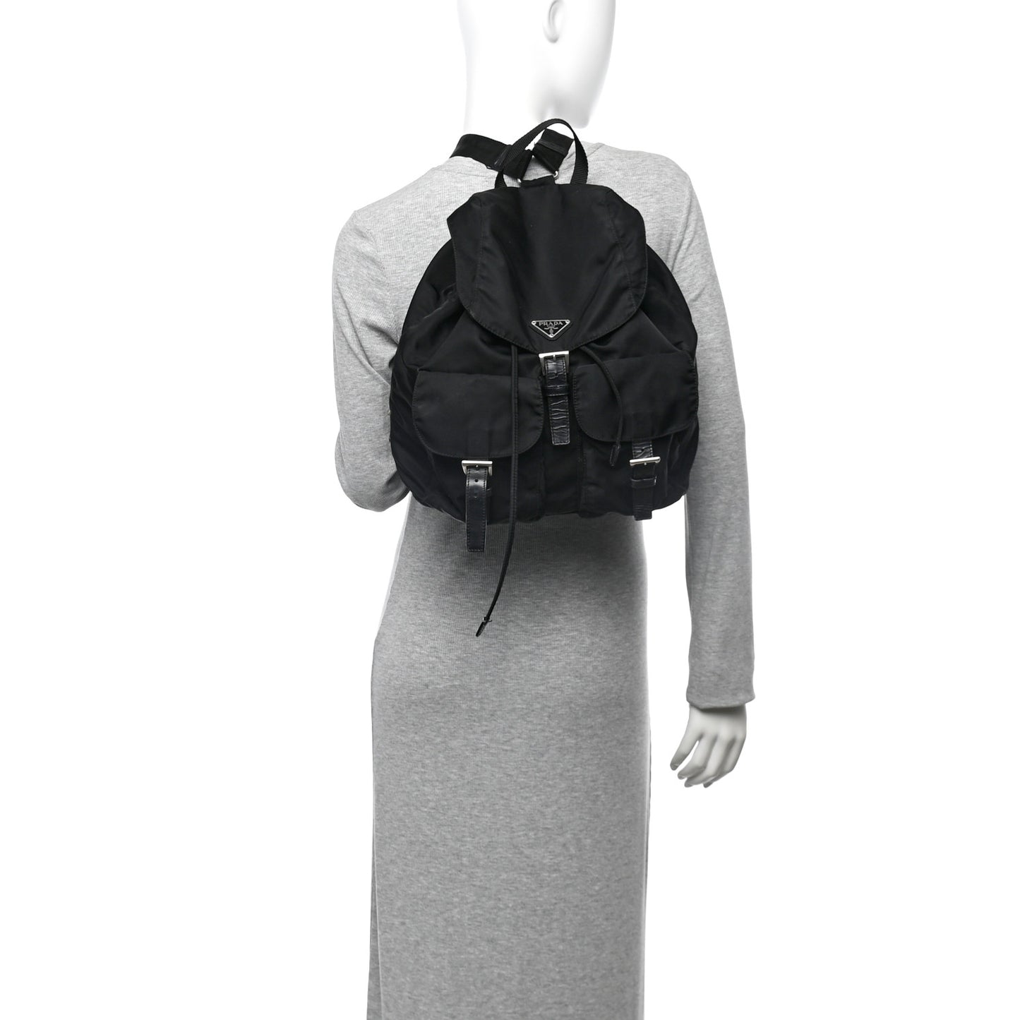 Nylon Vela Medium Backpack Black