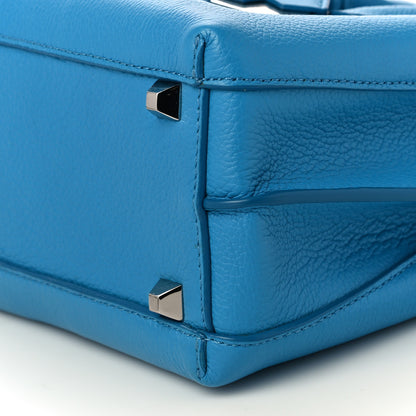 MCM Grained Calfskin Mini Milla Tote Sky Blue 8 of 8