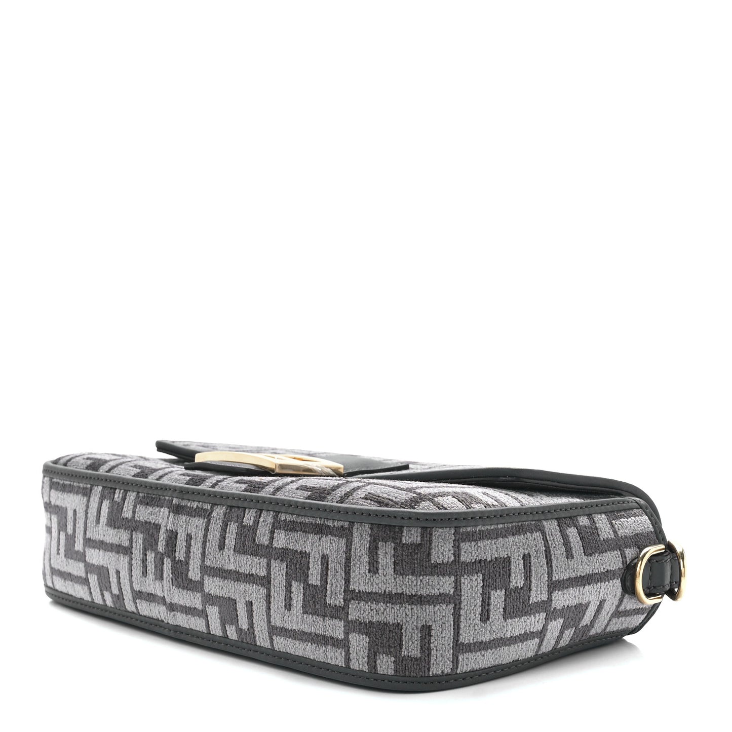 Chenille FF Embroidered Baguette Antracite Asfalto