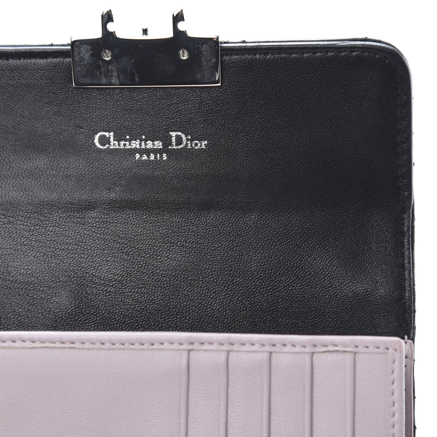 Lambskin Cannage Miss Dior Explorateur Compact Wallet Black