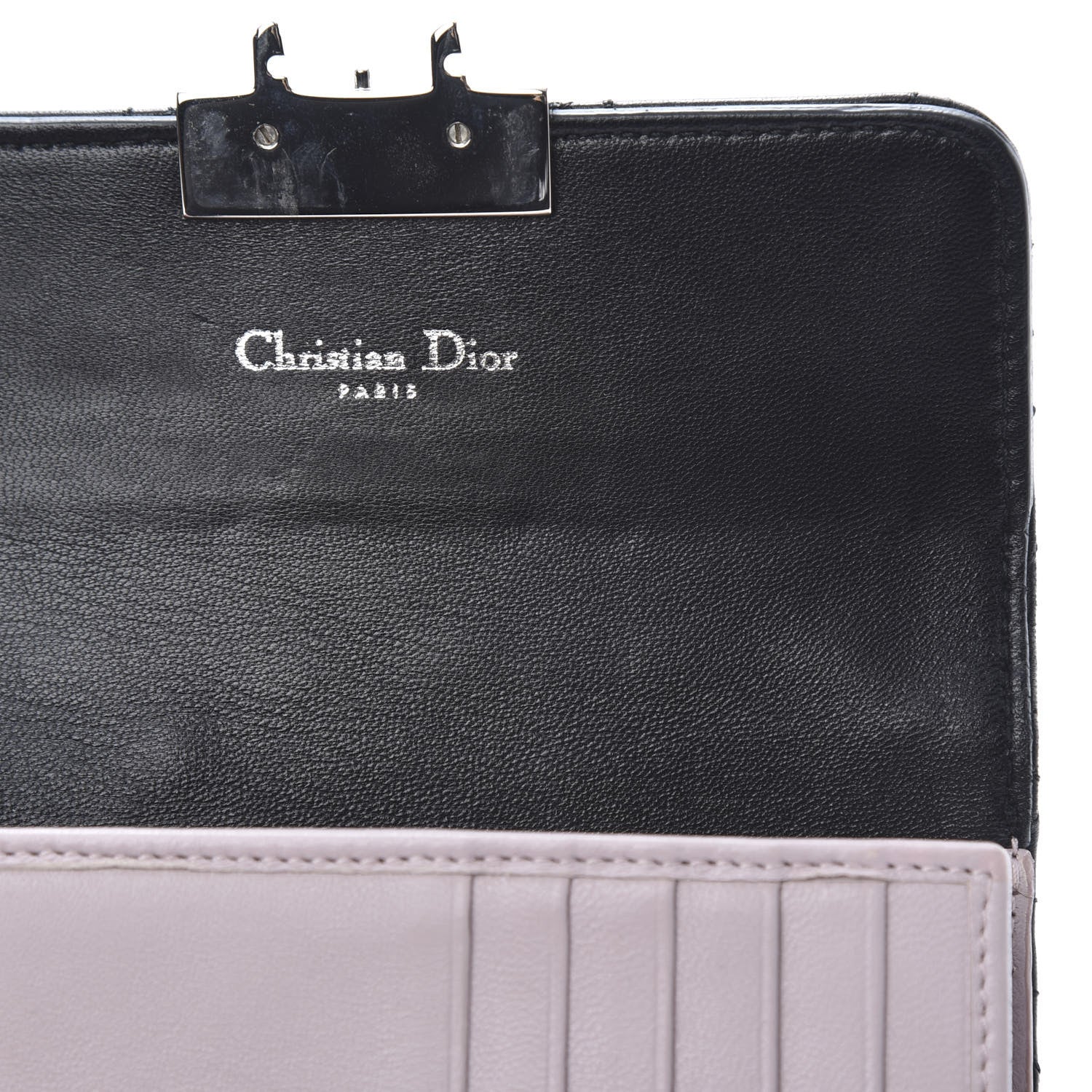 Christian Dior Lambskin Cannage Miss Dior Explorateur Compact Wallet Black 9 of 13