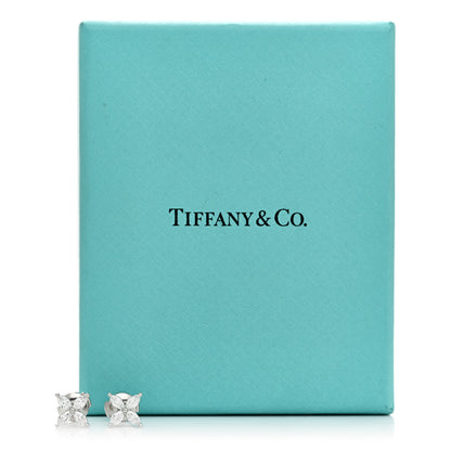 Tiffany Platinum Diamond .92ct Medium Victoria Earrings 5 of 5