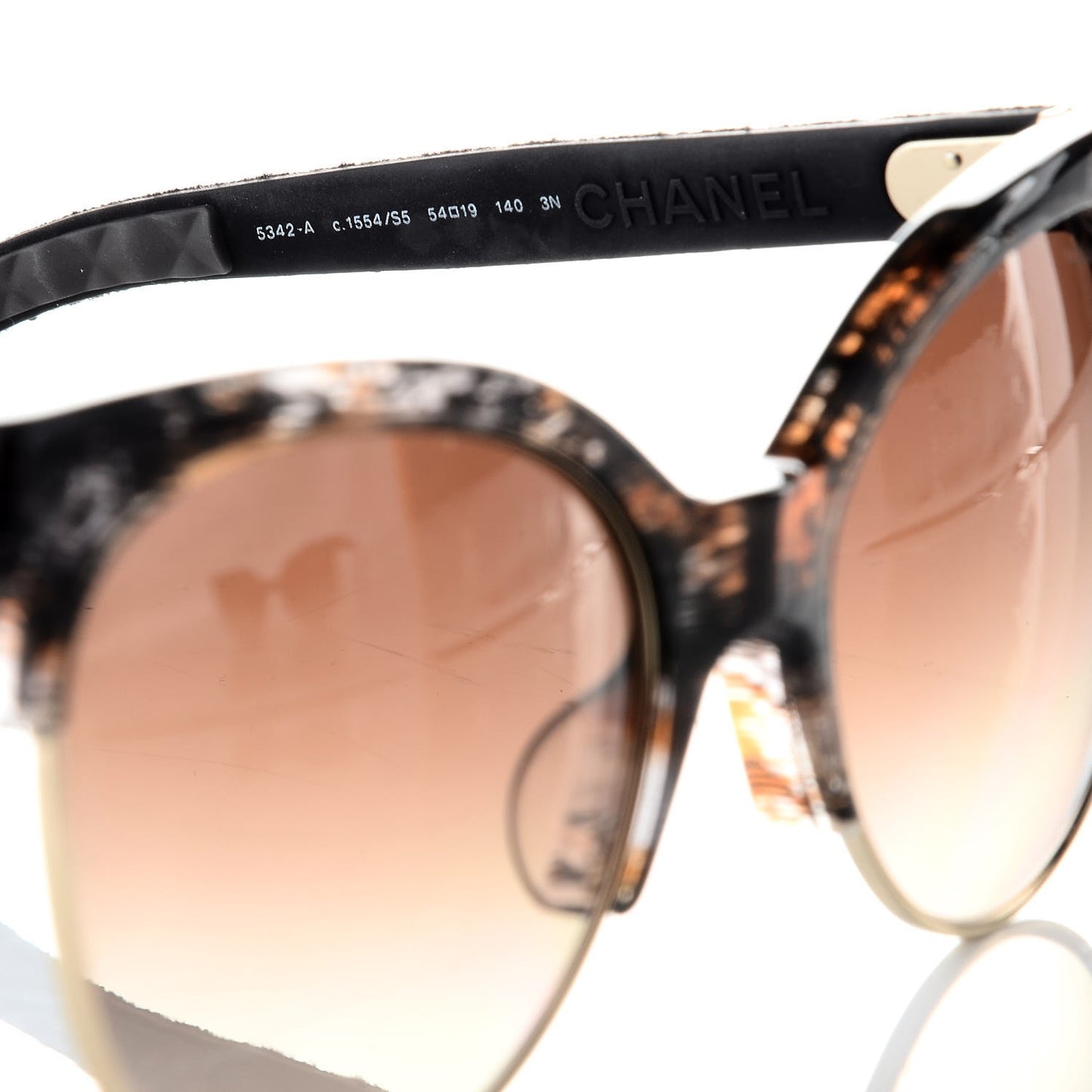Denim Quilted Pantos Spring Sunglasses 5342 Brown