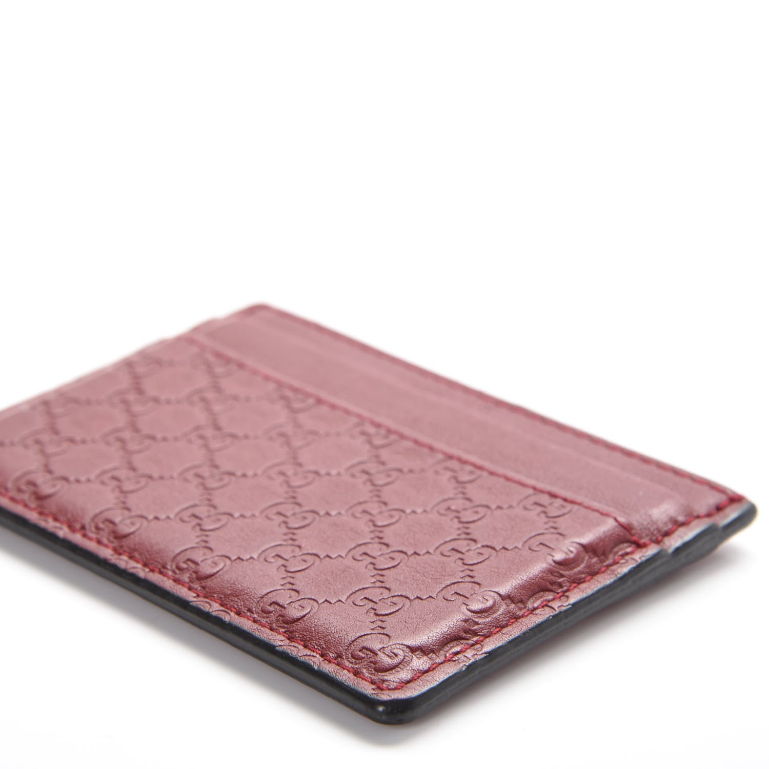 Gucci Guccissima Card Holder Hibiscus Red 7 of 8