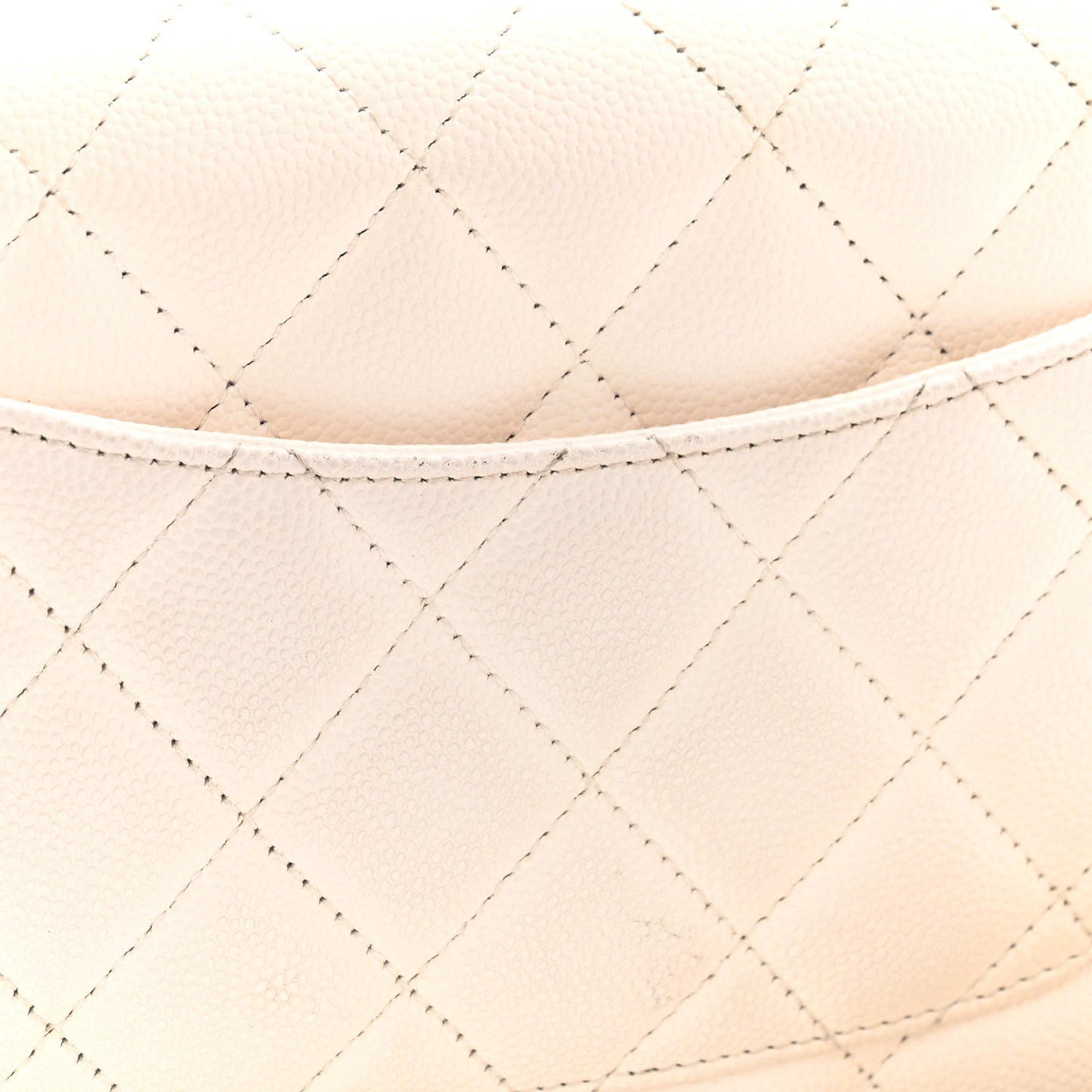 Caviar Quilted Wallet On Chain WOC White