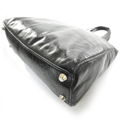 Miu Miu Leather Framed Top Tote Black 5 of 11