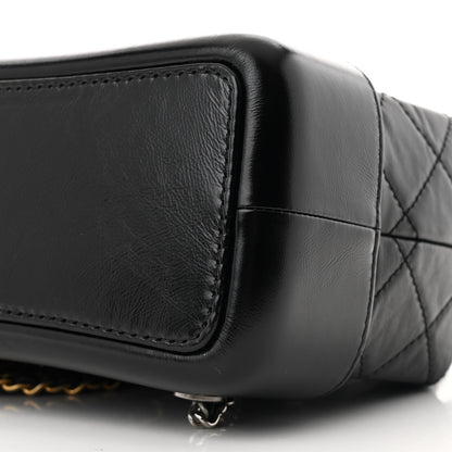 Chanel Aged Calfskin Quilted Small Gabrielle Backpack Black 10 of 11