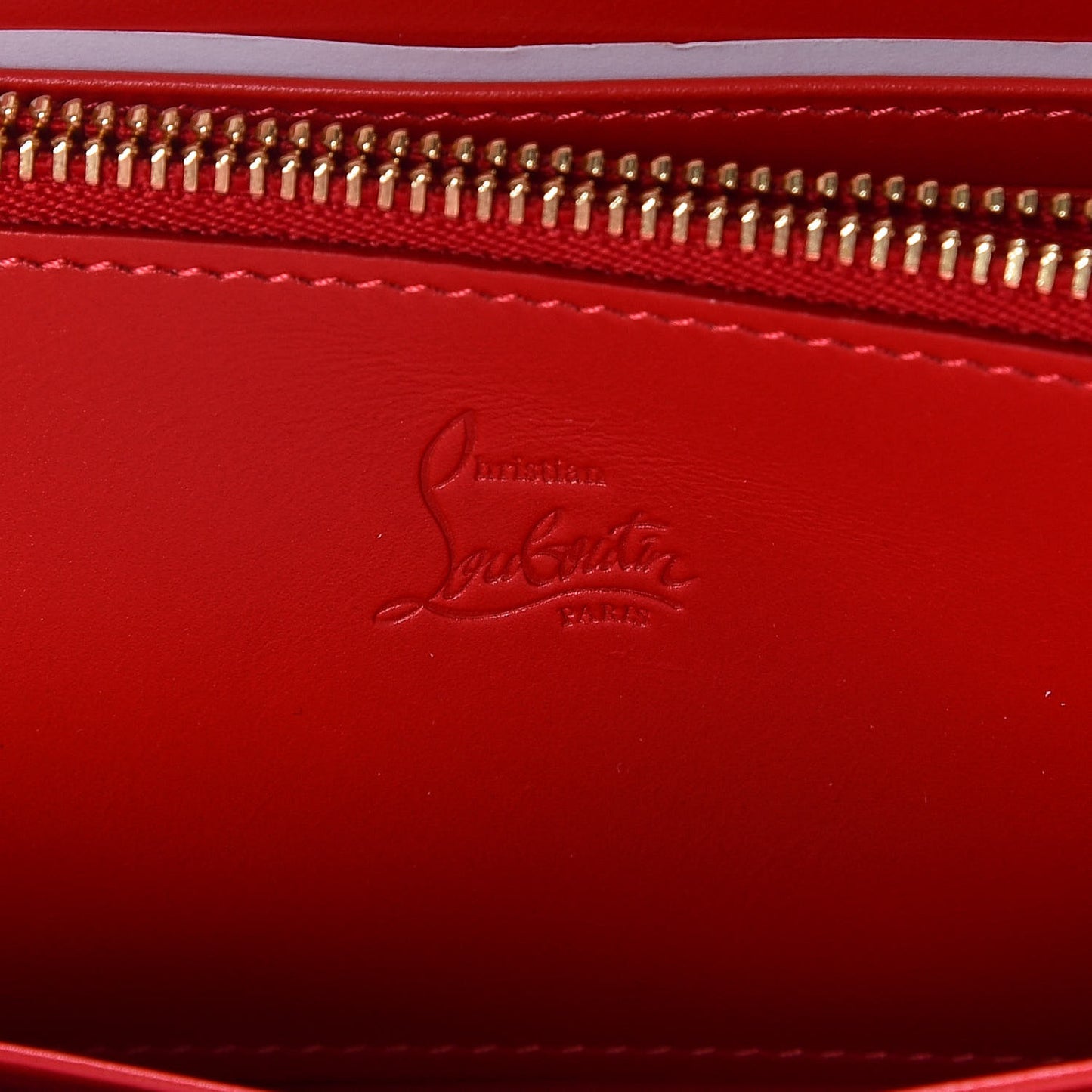 Calfskin Panettone Spiked Zip Around Wallet White