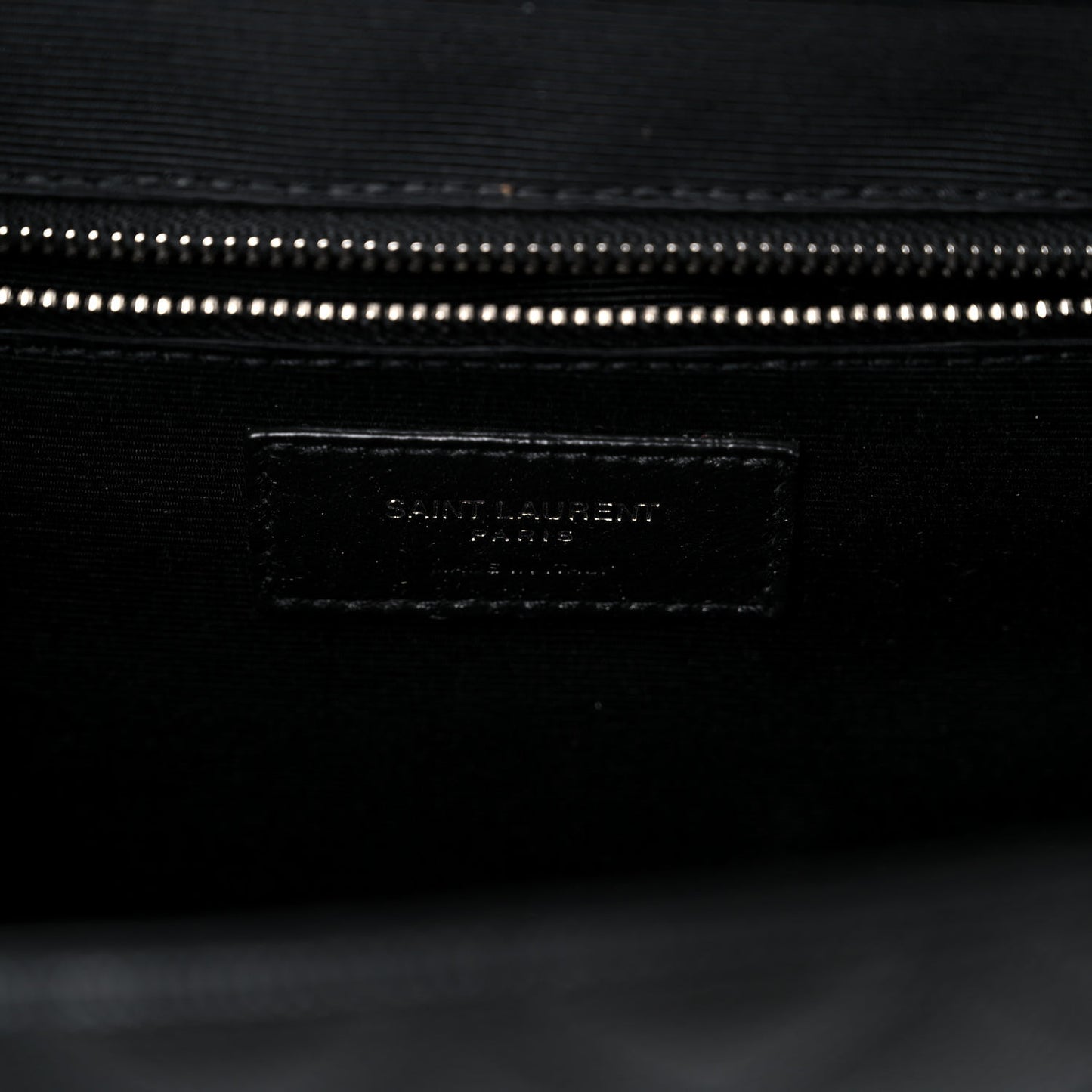 Grain De Poudre Textured Mixed Matelasse Large Triquilt Monogram Satchel Black