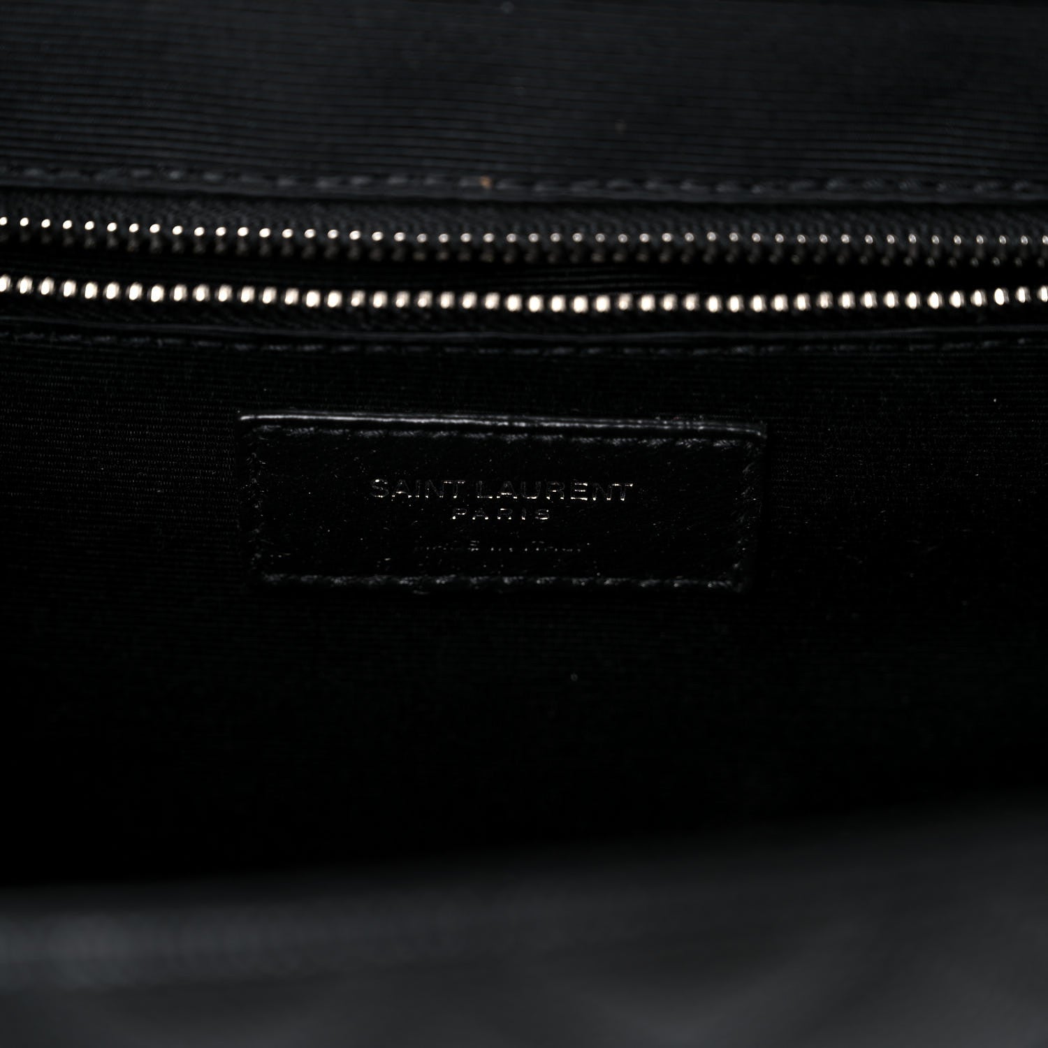 Saint Laurent Grain De Poudre Textured Mixed Matelasse Large Triquilt Monogram Satchel Black 6 of 8