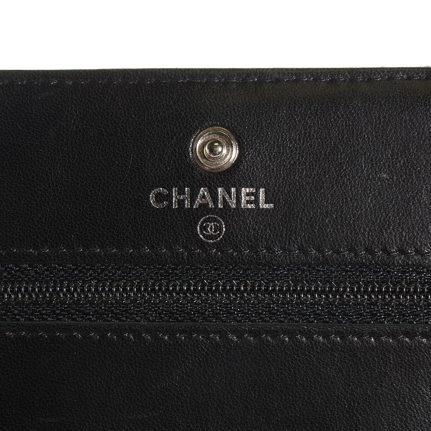 Chanel Lambskin Micro Quilted Wallet on Chain WOC Black 7 of 9