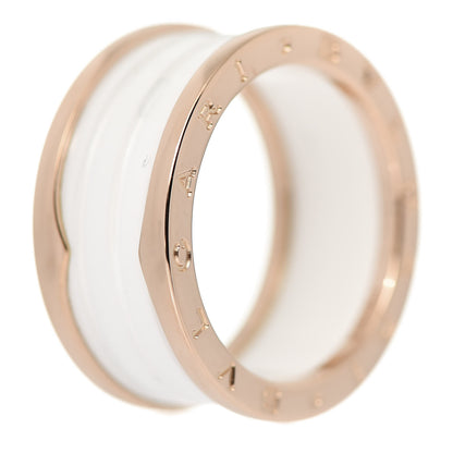 Bulgari 18K Rose Gold White Ceramic B.Zero1 Four-Band Ring 65 11 6 of 6