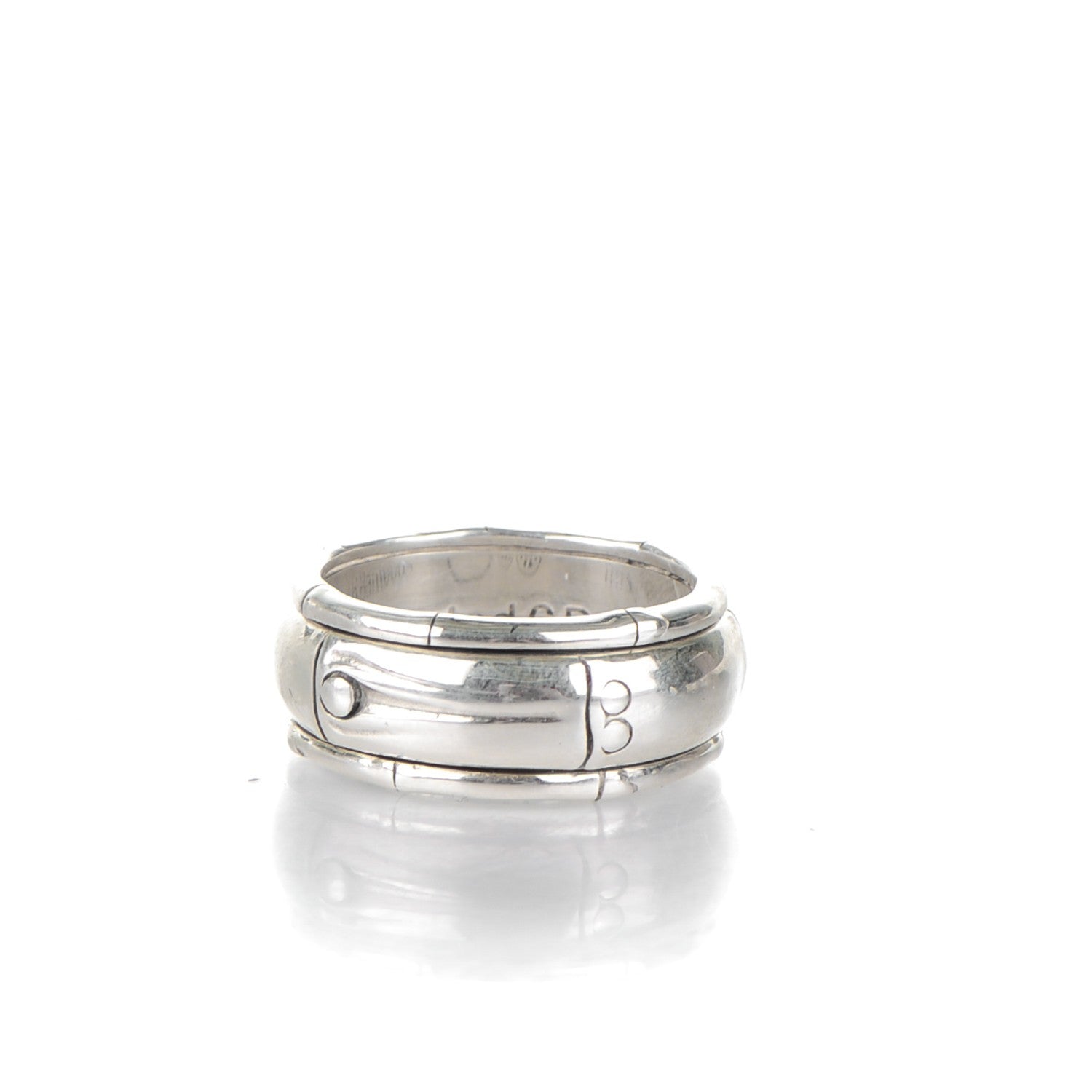 John Hardy Sterling Silver Bamboo Spinner Ring 8 3 of 5