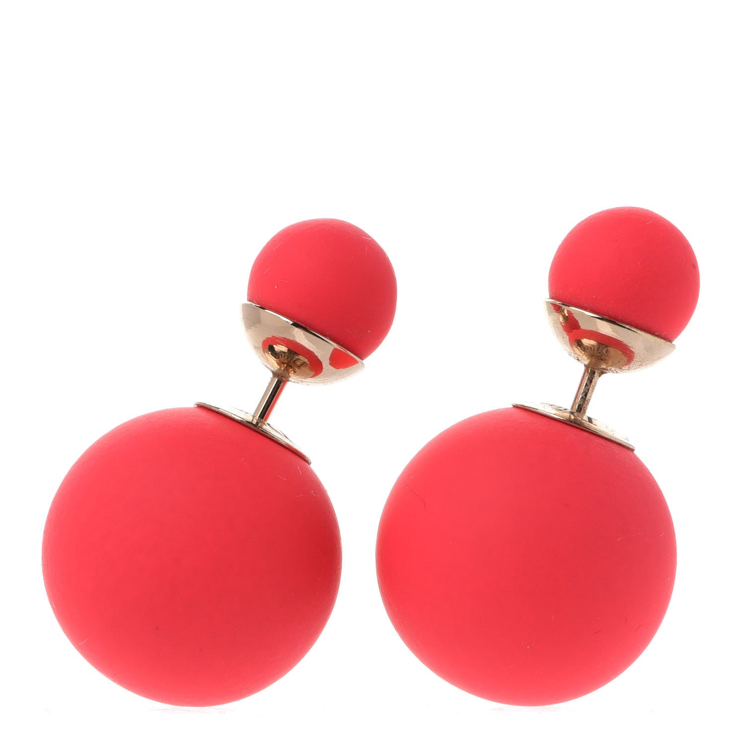 Christian Dior Mise En Dior Tribal Earrings Matte Pink 1 of 4
