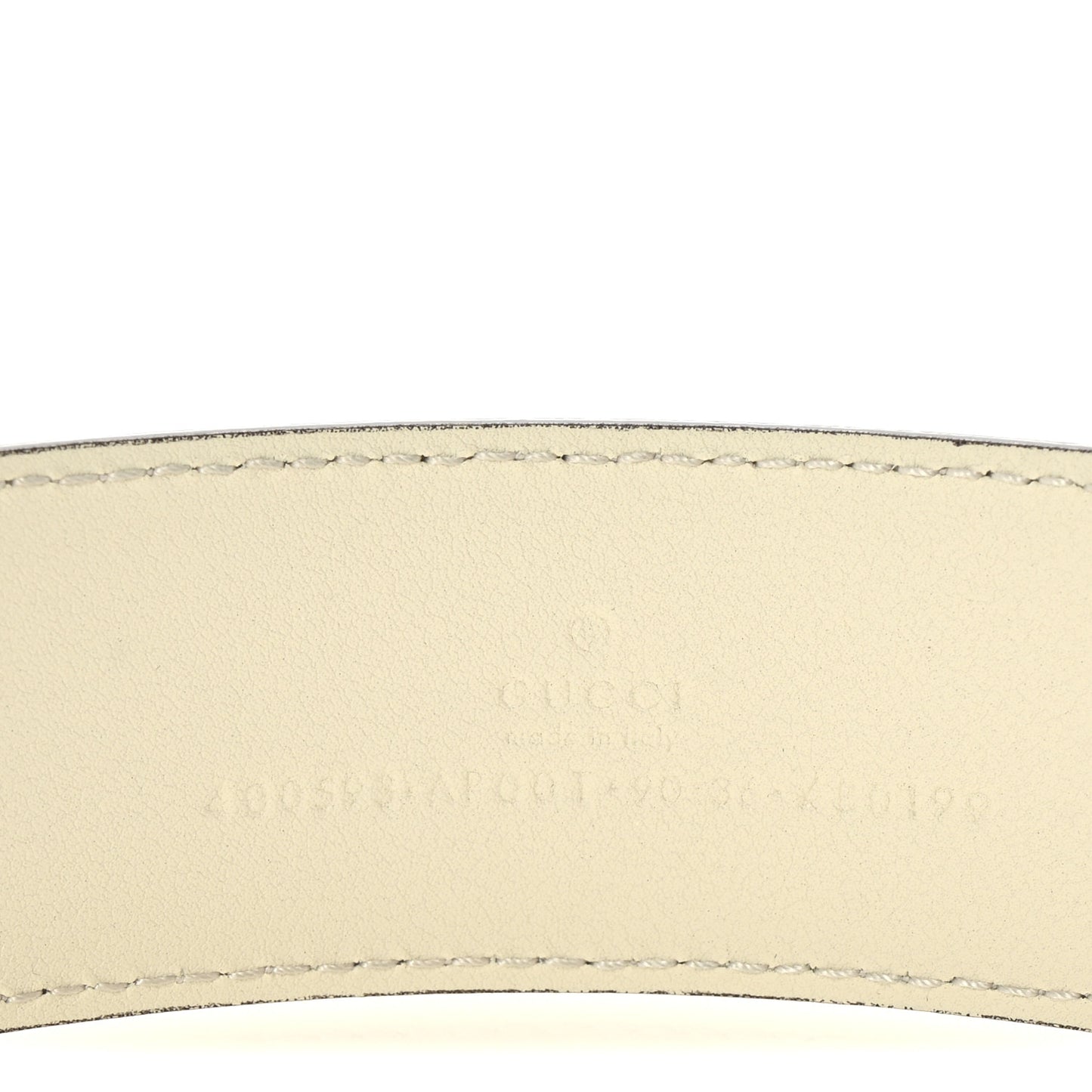 Calfskin Double G 40mm Belt 90 36 Mystic White