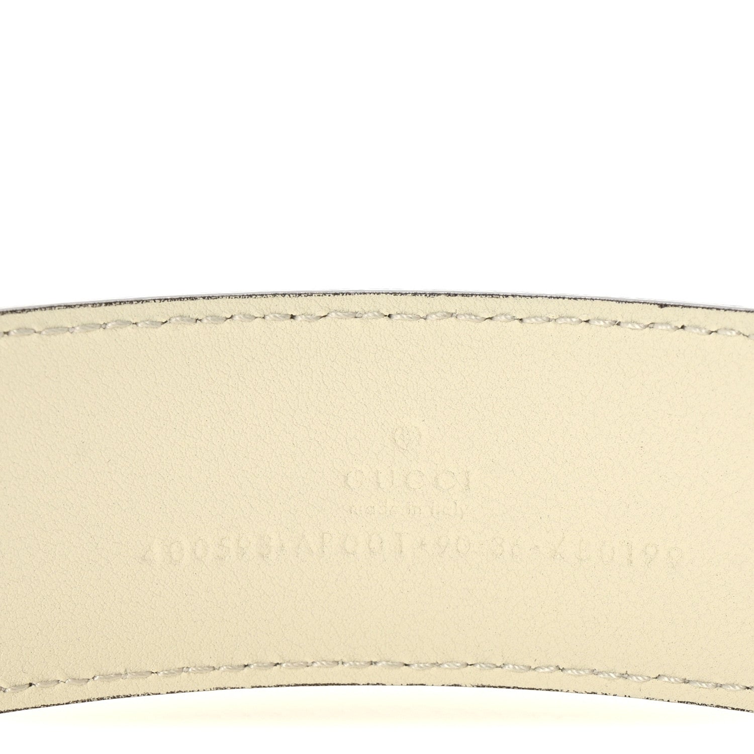 Gucci Calfskin Double G 40mm Belt 90 36 Mystic White 3 of 6