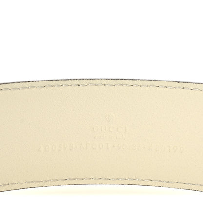 Gucci Calfskin Double G 40mm Belt 90 36 Mystic White 3 of 6