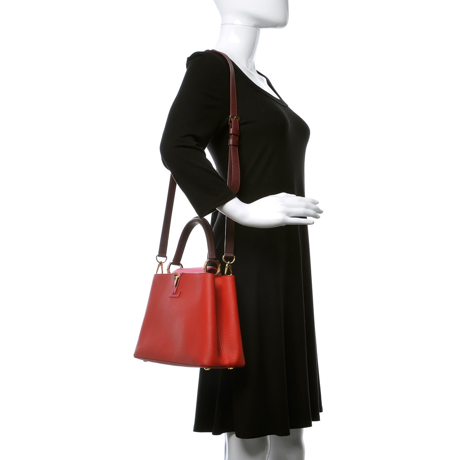Louis Vuitton Taurillon Multicolor Capucines PM Rouge Carmine 2 of 8