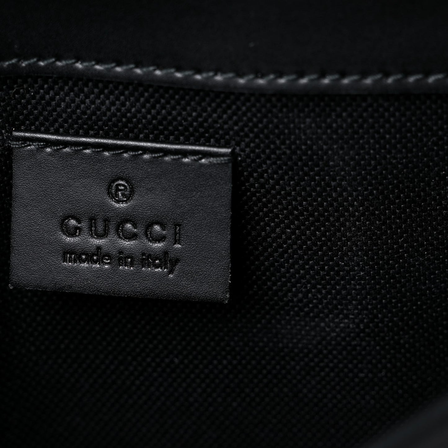 GG Supreme Monogram Web Slim Belt Bag Black Grey