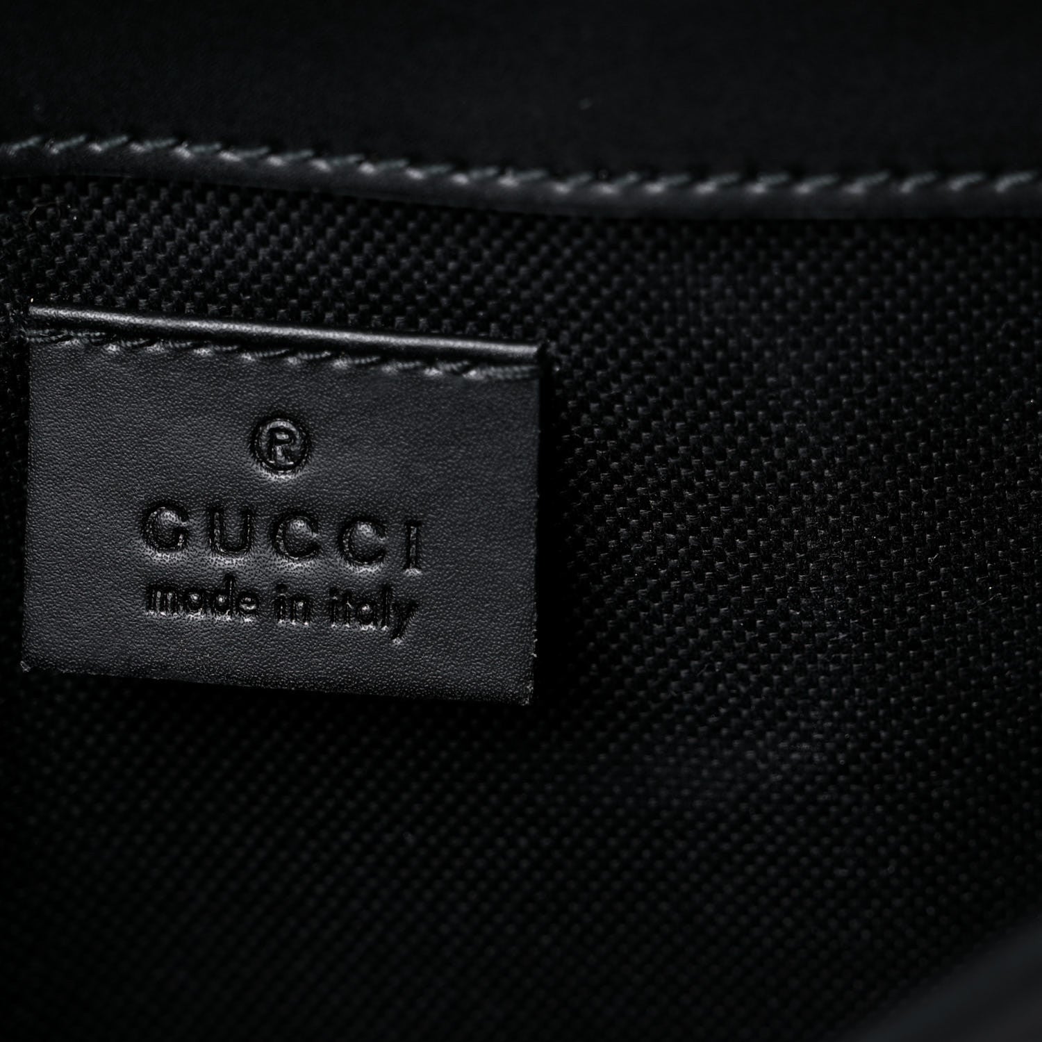 Gucci GG Supreme Monogram Web Slim Belt Bag Black Grey 11 of 12
