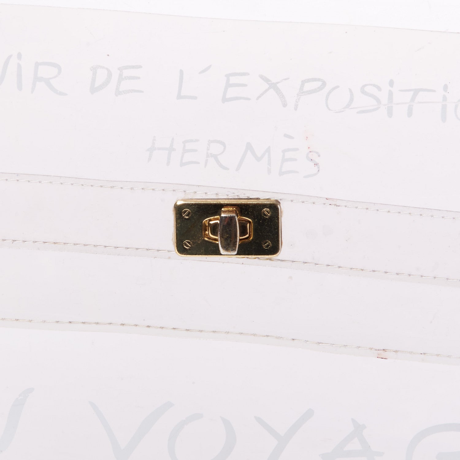 Hermes Vinyl Souvenir De L'Exposition Kelly Transparent 7 of 7