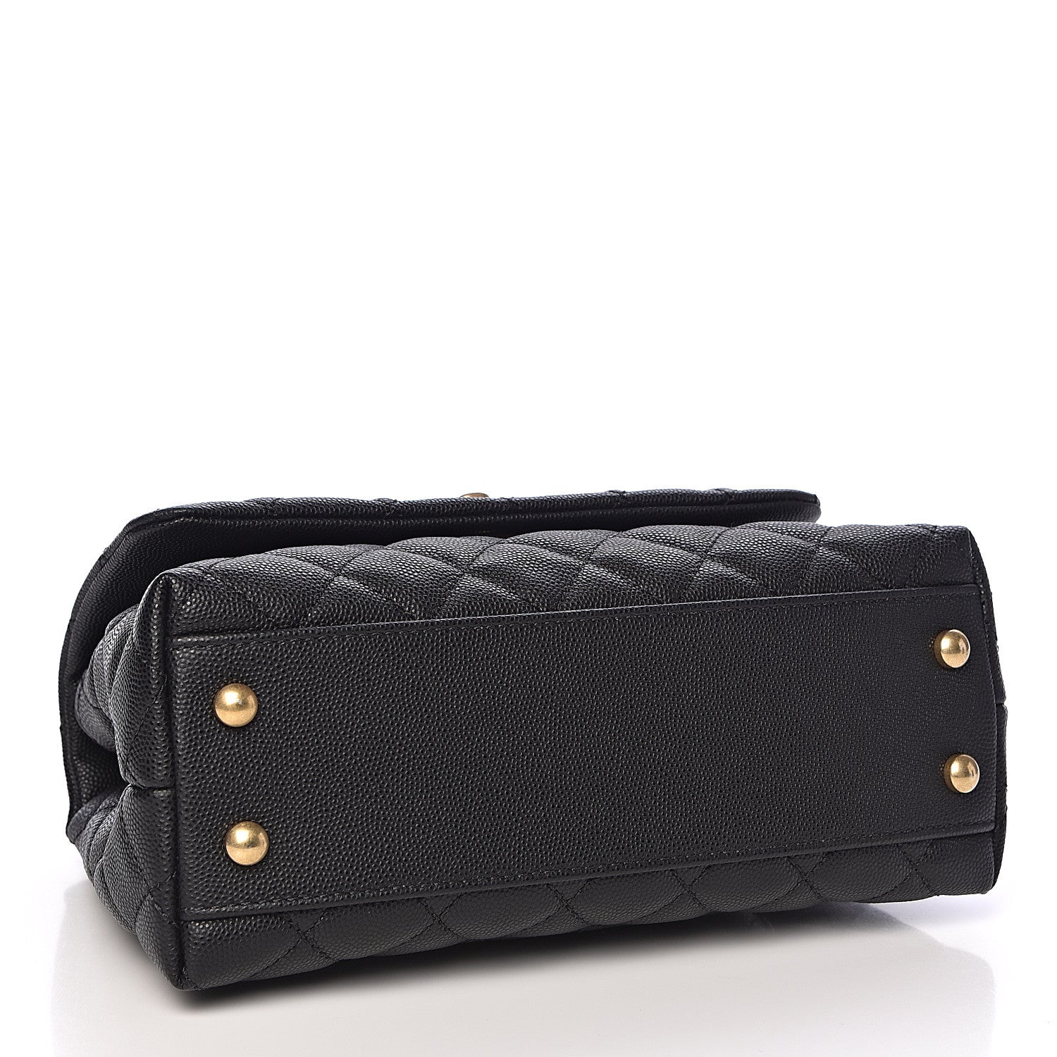 Chanel Caviar Lizard Embossed Quilted Mini Coco Handle Flap Black 4 of 11