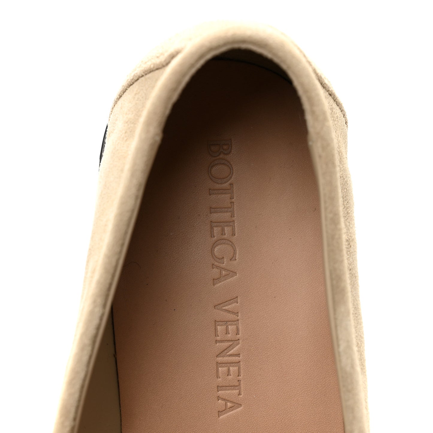 Suede Astaire Knot Loafers 38 Ecru
