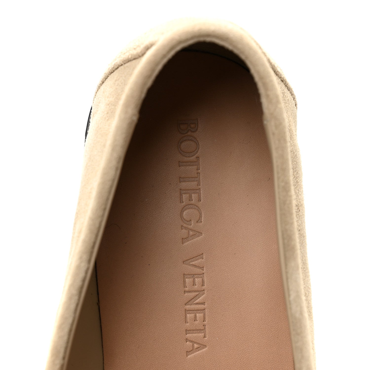 Bottega Veneta Suede Astaire Knot Loafers 38 Ecru 7 of 9